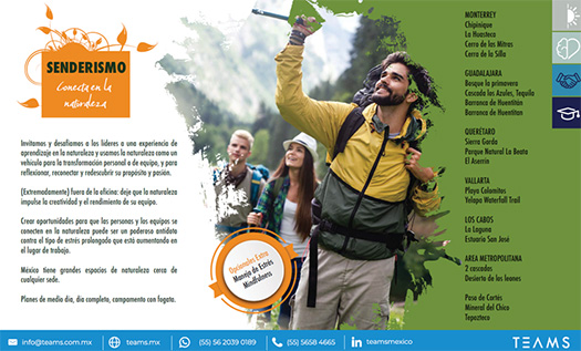 Caminata corporativa y senderismo para equipos